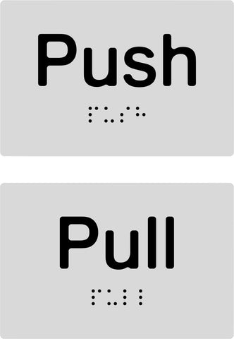 Push / Pull Braille & tactile signs (PBS-PPH)