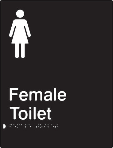 Female Toilet Braille & tactile sign (PBABk-FT)