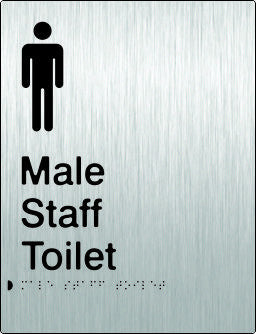 Male Staff Toilet Braille & tactile sign (PB-SSMsT)
