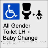 Accessible All Gender Toilet & Baby Change Left Hand Transfer (PBS-AAGTABCLH)