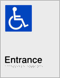 Accessible Entrance Braille and tactile sign (PB-SNAAEntrance)