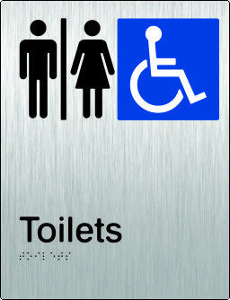 PB-SSAUAT - Airlock Male, Female & Accessible Toilets Braille & tactile sign