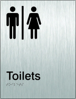 PB-SSAUT - Airlock Male & Female Toilets Braille & tactile sign