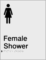Female Shower Braille & tactile sign (PBS-FS)