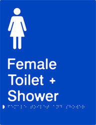 Female Toilet & Shower Braille & tactile sign (PB-FTAS)