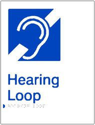 Hearing Loop Braille & tactile sign (PBW-HL)