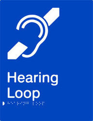 Hearing Loop Braille & tactile sign (PB-HL)