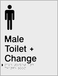 Male Toilet & Change Room Braille & tactile sign (PB-SNAMTACR)
