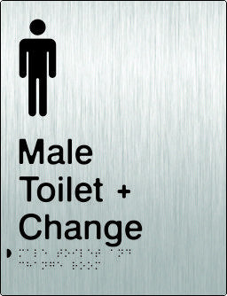 Male Toilet & Change Room Braille & tactile sign (PB-SSMTACR)