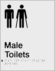 Male & Male Ambulant Toilets Braille & tactile sign (PBS-MTMambT)