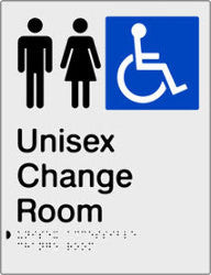 Unisex Accessible Change Room Braille & tactile sign (PBS-UACR)