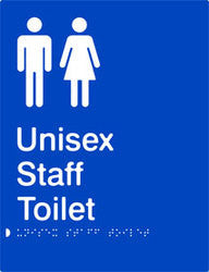 Unisex Staff Toilet Braille & tactile sign (PB-UsT)